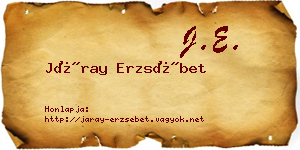 Járay Erzsébet névjegykártya