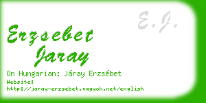 erzsebet jaray business card