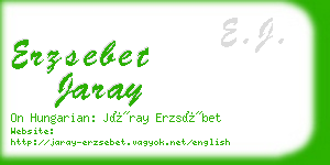 erzsebet jaray business card